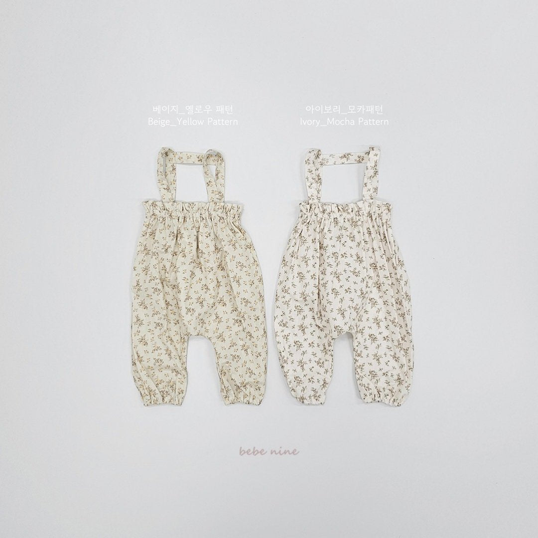 ［bebenine］Flower Overall Pants