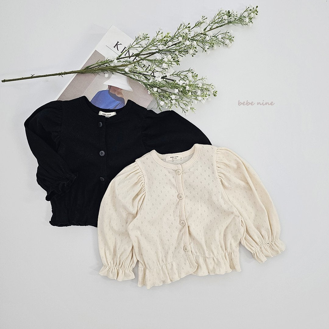 ［bebenine］Edel Frill Cardigan