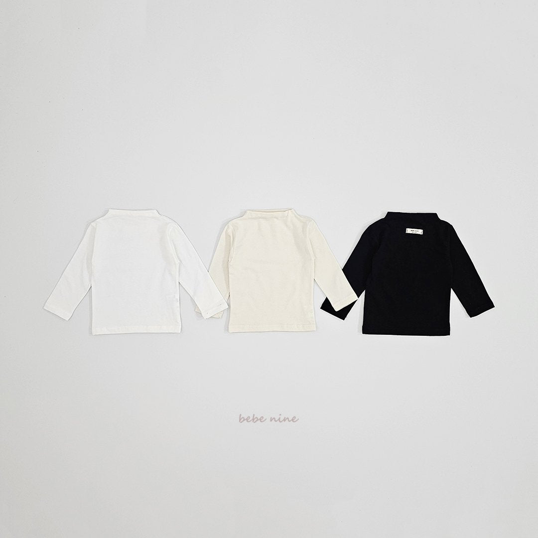 ［bebenine］Soft Mock Neck Tee