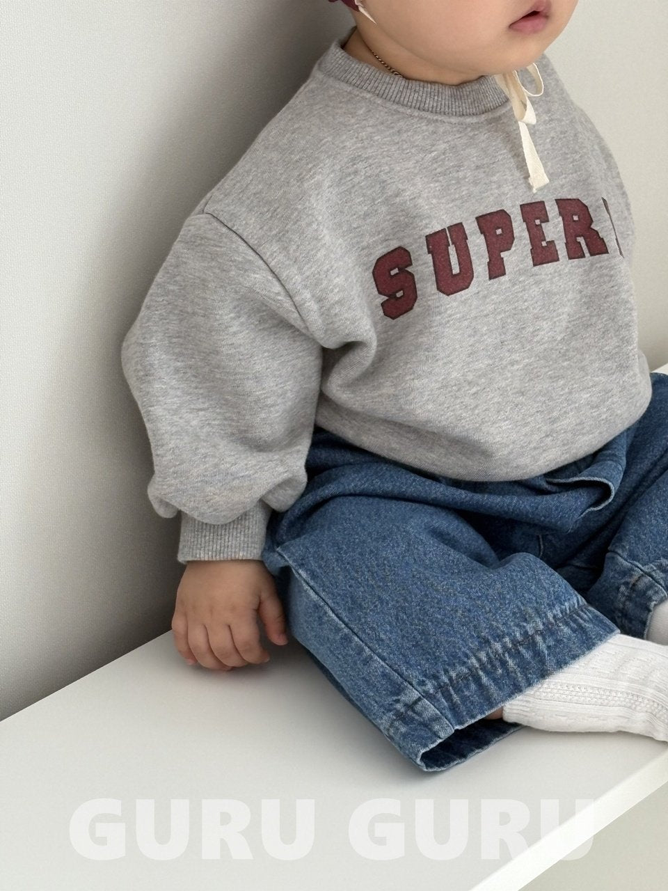 ［guru guru］Wide denim pants (baby & kids)