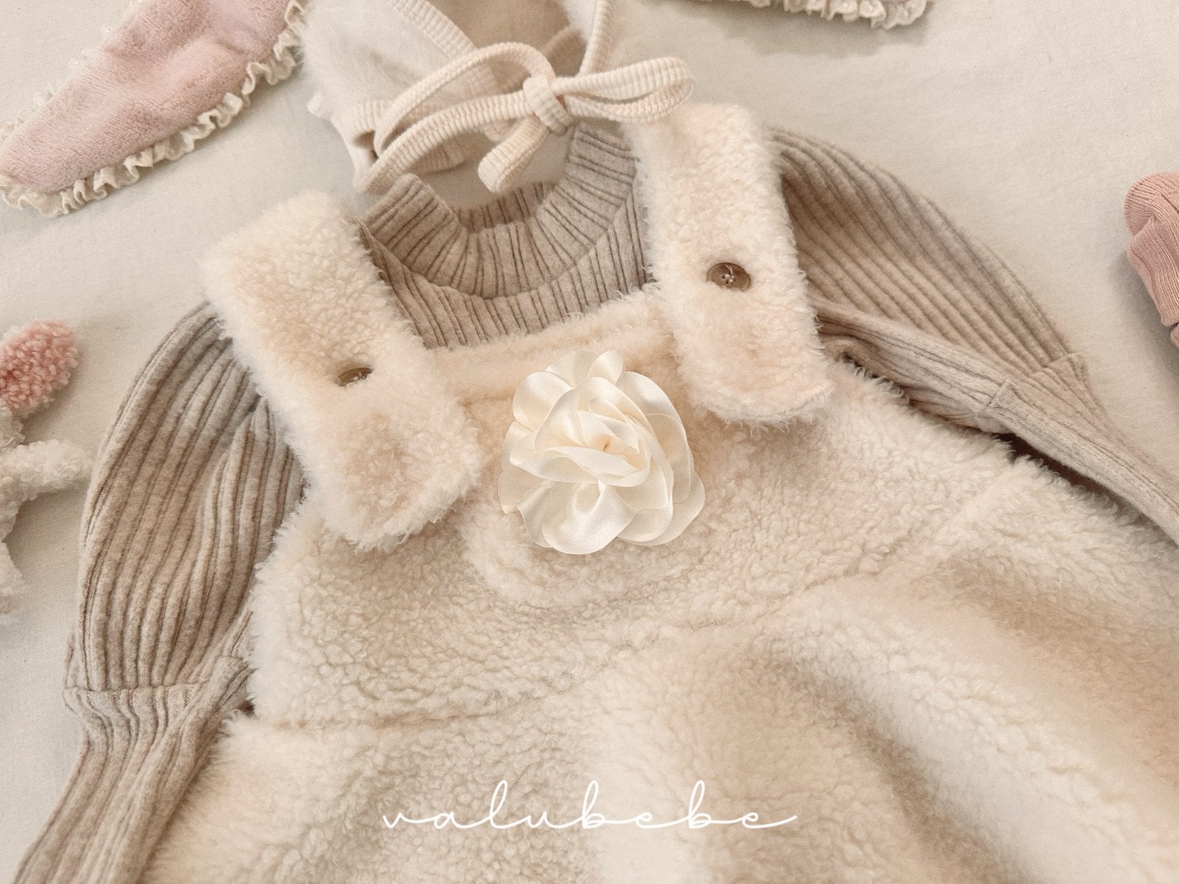 ［valubebe］Flower boa suspender skirt (baby)