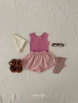 ［aladin］Lace button sleeveless tops