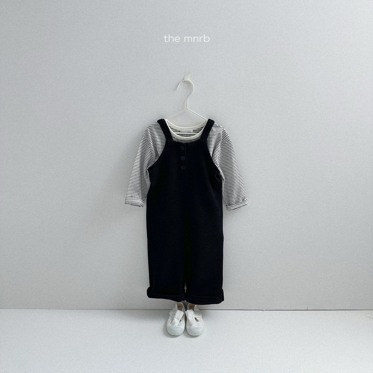 [minirobe] Curly suspenders jumpsuit