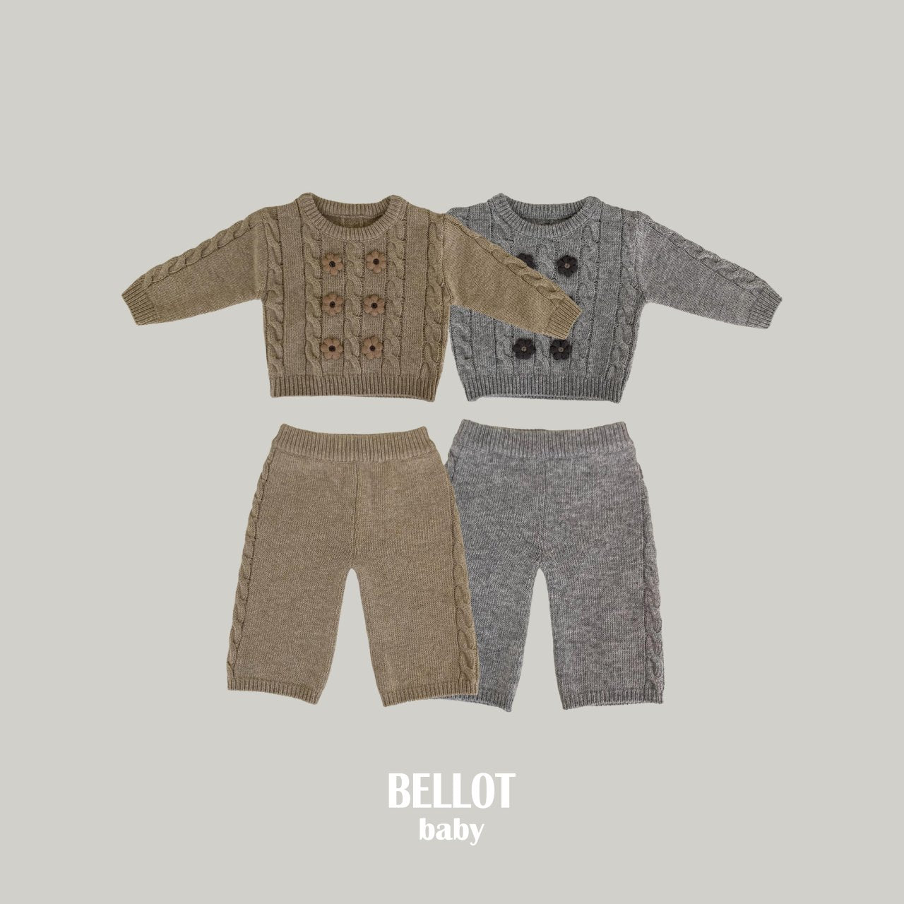 ［BELLOT］Berry cashmere knit pants (baby)