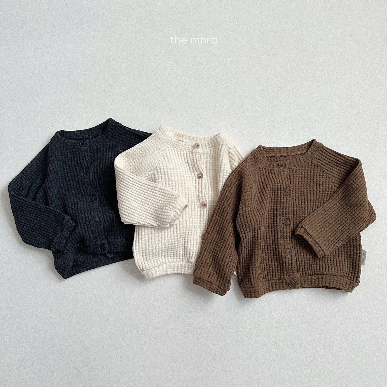 [minirobe] Butter waffle cardigan