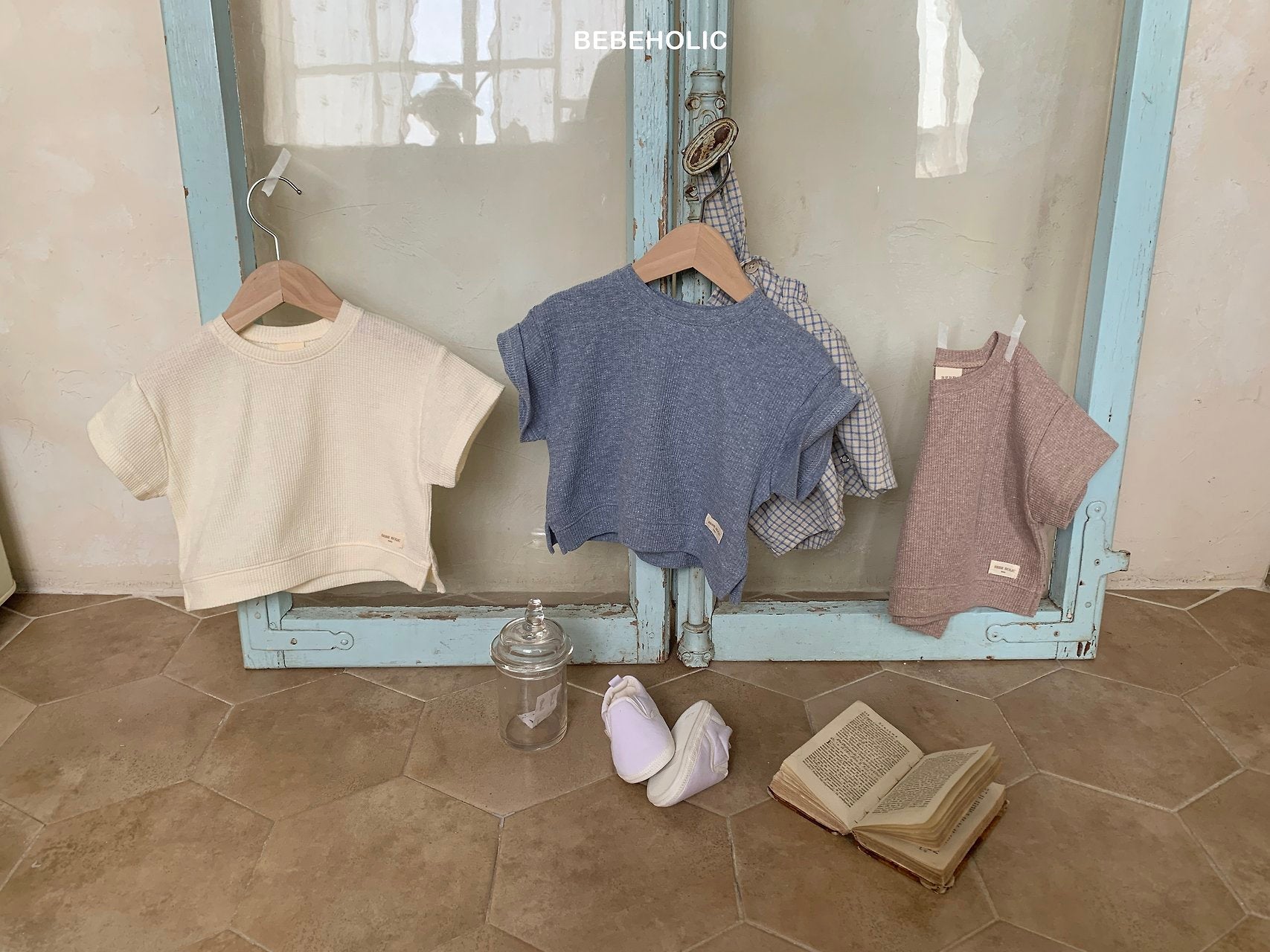 ［bebe holic］Rough waffle tee