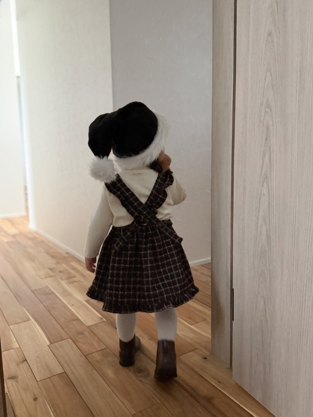 ［mimi market］Boucle apron one-piece