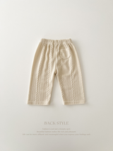 Knit cable pants