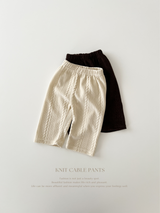 Knit cable pants