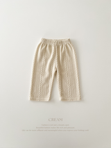 Knit cable pants