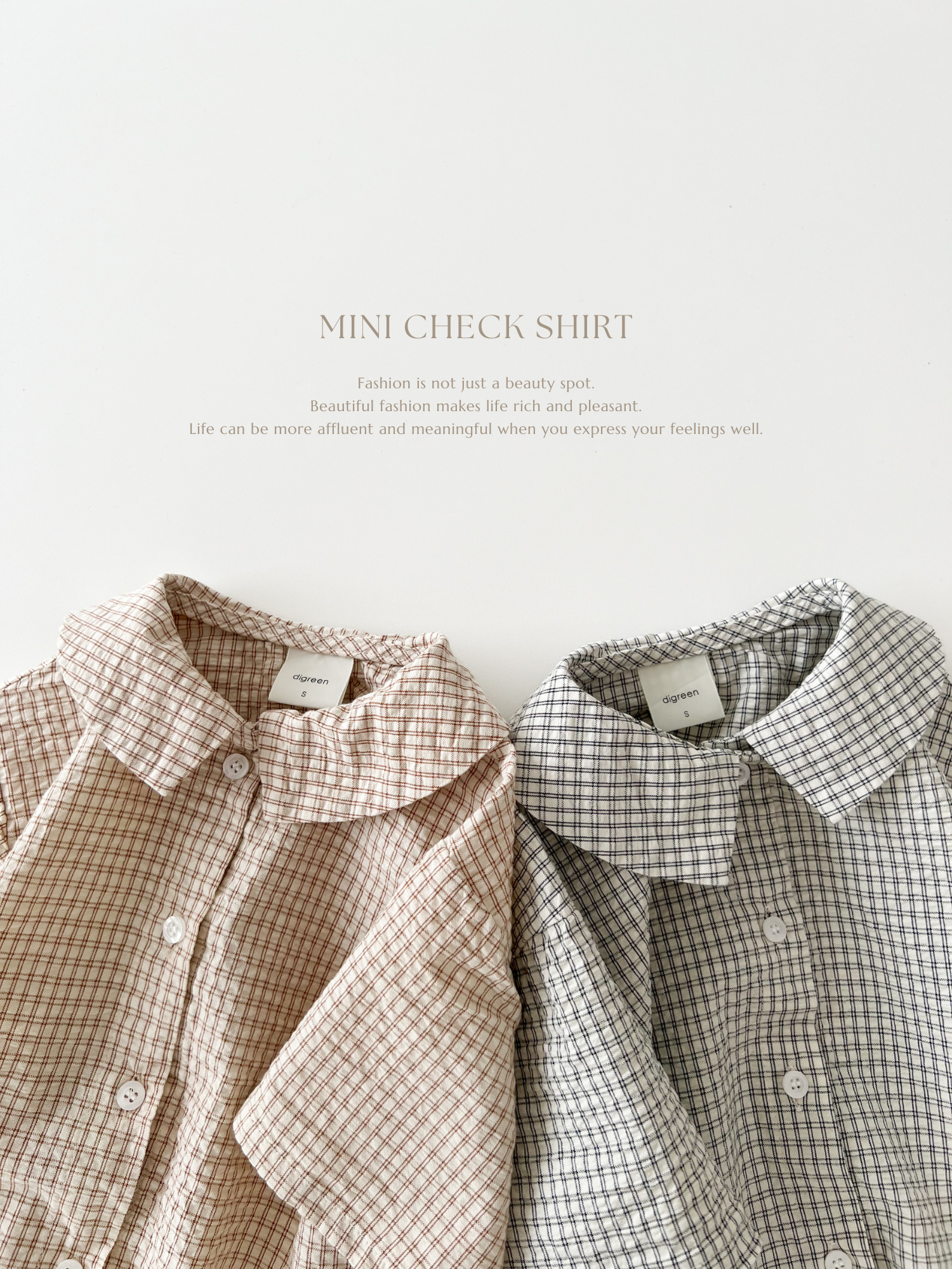 Mini check shirt