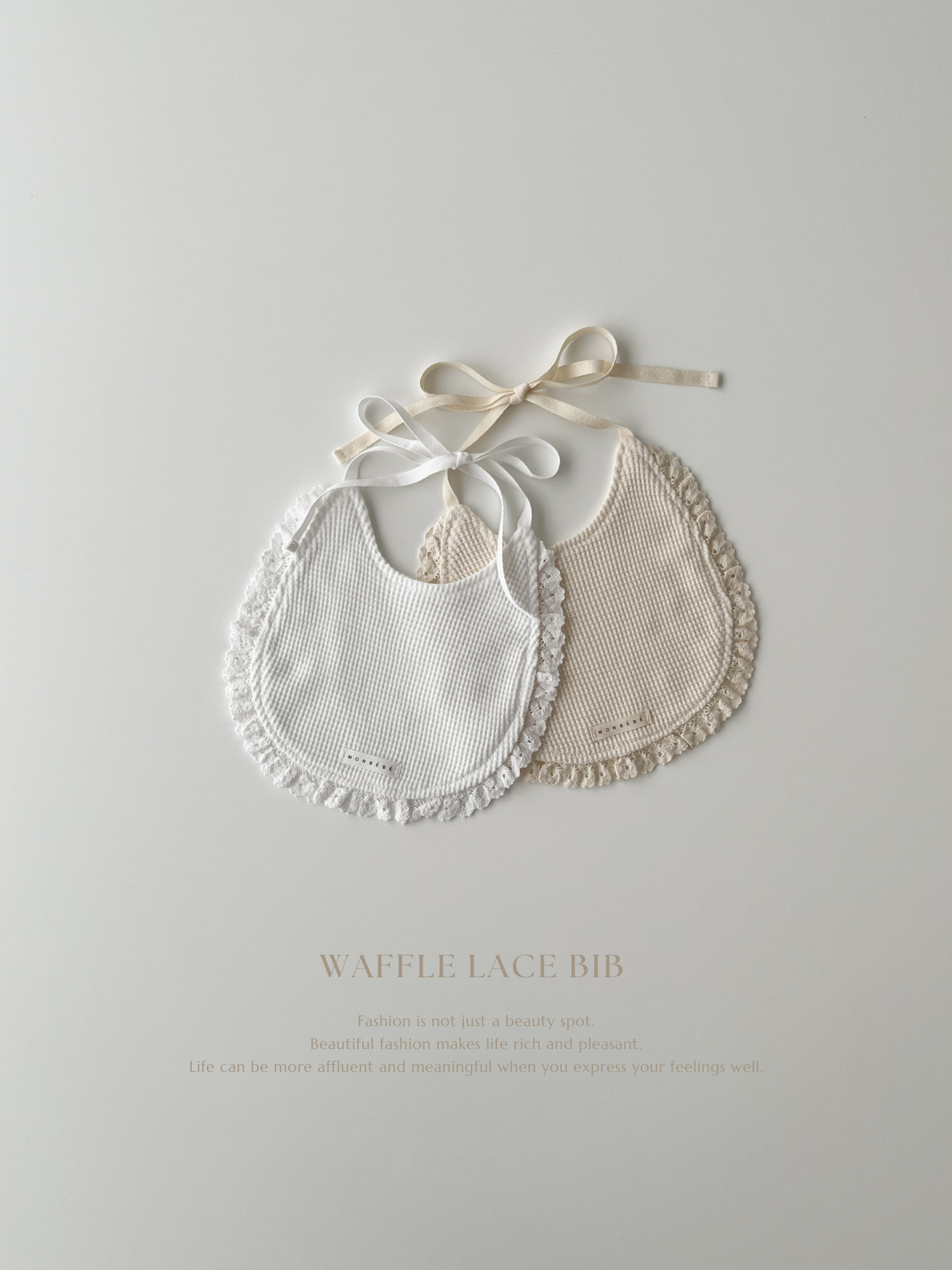 Waffle lace bib